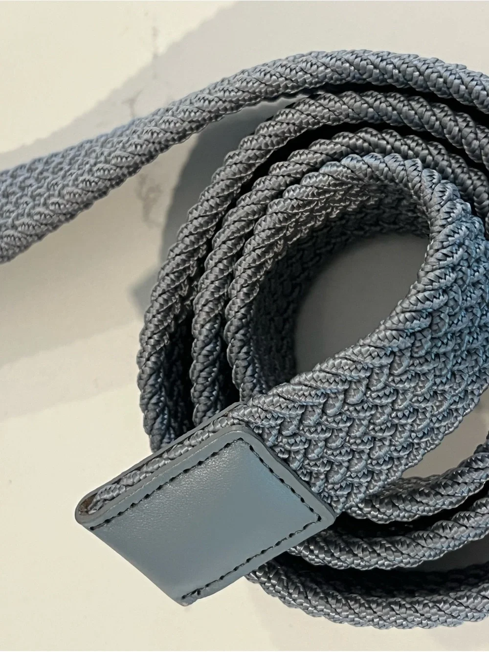 Walter Hagen Braided Grey Men’s Belt with Polished Buckle Size 38-40 Size L ⛳️
